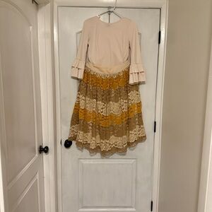 Dainty Jewells Ruffled Top + Lace Skirt Combo!